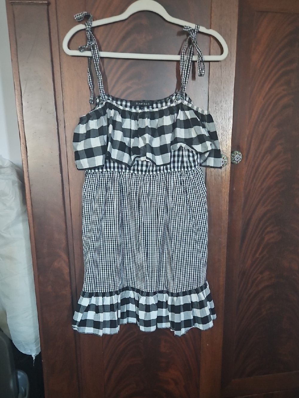 Rampage Black & White Gingham Sundress
